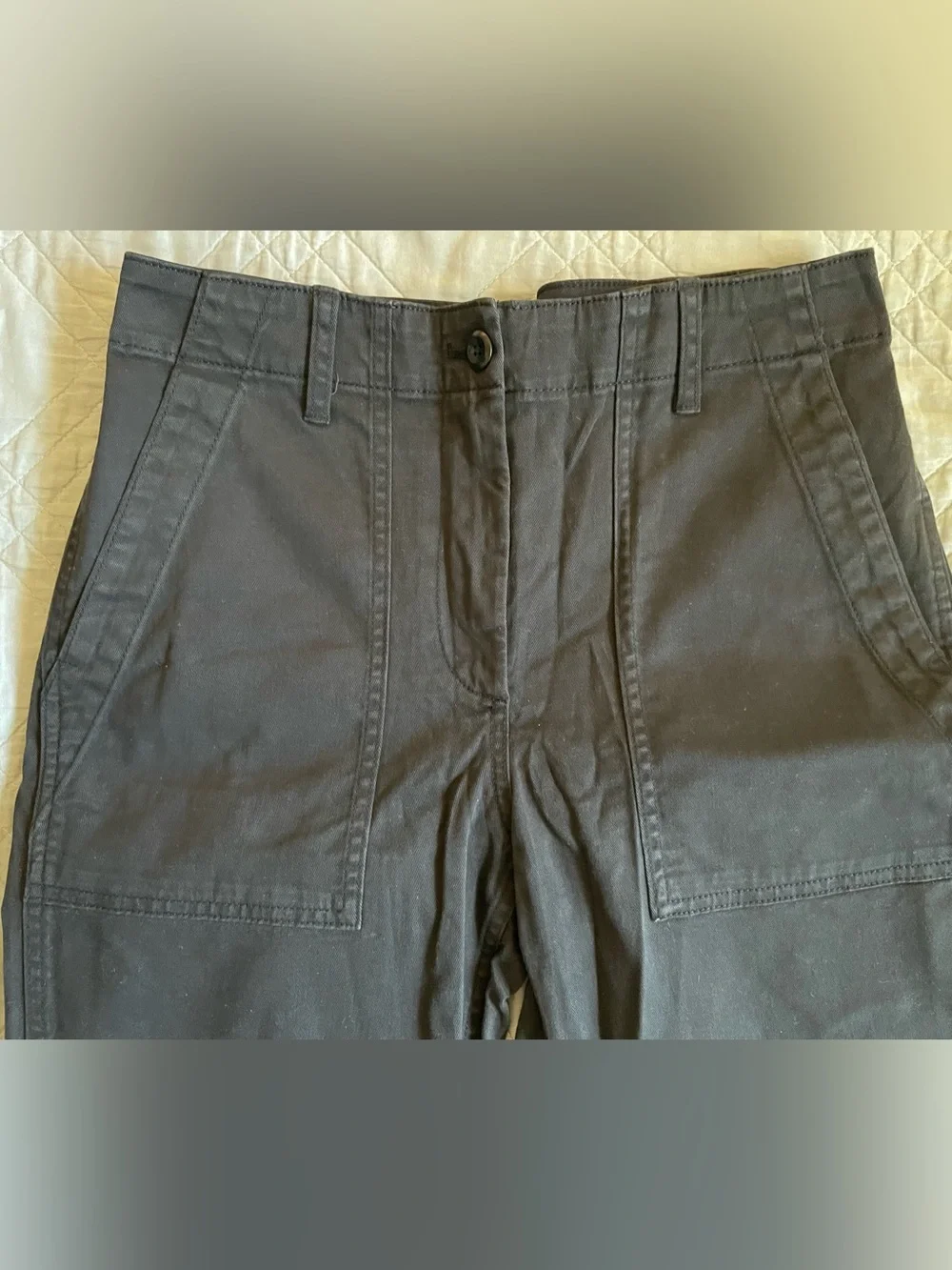 J CREW patch-pocket slim chino pant in Black Size 6T NWT $98 CS210